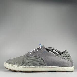OluKai Nohea Moku Men's Size 11 Gray Casual Shoes Lace Up Sneakers Walking EUC